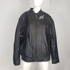 Motorcycle Riders Club of America Men's Black Leather Jacket L